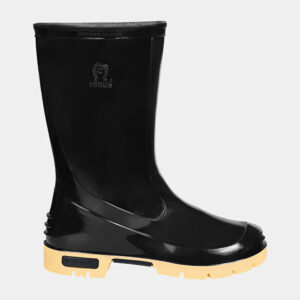 Bota Infantil Solida Negro Amarillo